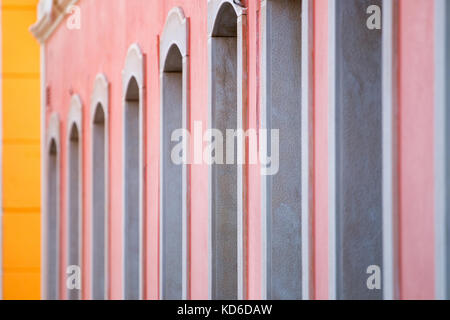 Close up view of Portuguese architecture detail from the buildings. Stock Photo
