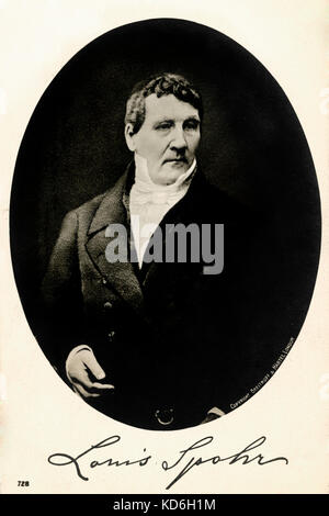 Louis Spohr - portrait of the German violinist, composer and conductor, 5 April 1784 – 22 October 1859.  Ludwig. Stock Photo