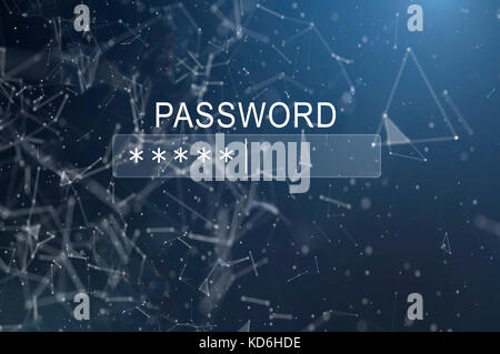 Closeup of Password Box in Internet Browser Stock Photo