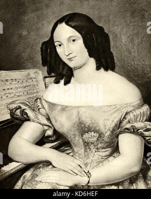 Giuseppina Strepponi, Verdi's second wife. A young portrait at the piano. Italian soprano (1815-1897) Stock Photo