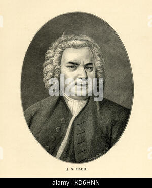 Johann Sebastian Bach, portrait. German composer & organist, 1685-1750 Stock Photo