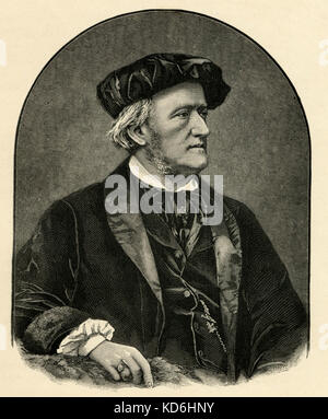 Richard Wagner, portrait. German composer & author, 1813-1883 Stock Photo