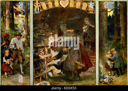 'Hänsel und Gretel' (Hansel and Gretel) - German fairy tale by the Brothers Grimm. The witch ...