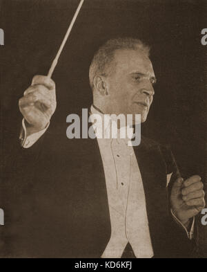 Bruno Walter conducting on cover of Carnegie Hall programme, 1952-1953 season. German conductor and pianist (1876-1962) Stock Photo