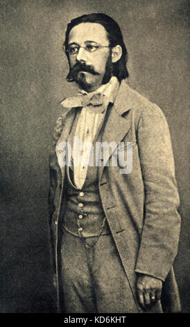 Bedrich Smetana - portrait of the Czech Bohemian composer, 1860. 2 March 1824 - 12 May 1884. Stock Photo