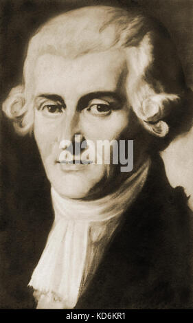 Portrait of Franz Joseph Haydn (1732-1809) - Austrian composer Stock ...