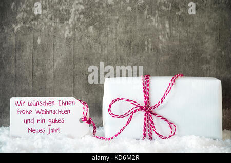 Label With German Text Wir Wuenschen Frohe Weihnachten Und Ein Gutes