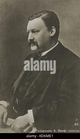 Alexander GLAZUNOV portrait, Russian composer August 10, 1865-March 21, 1936 Stock Photo