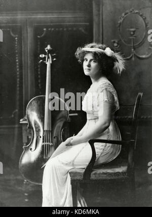 Beatrice Harrison portrait with cello English cellist 9th