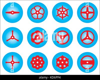 Hand wheel icon. Flat vector Stock Vector