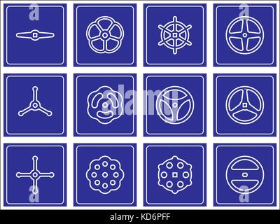 Hand wheel icon. Flat vector Stock Vector