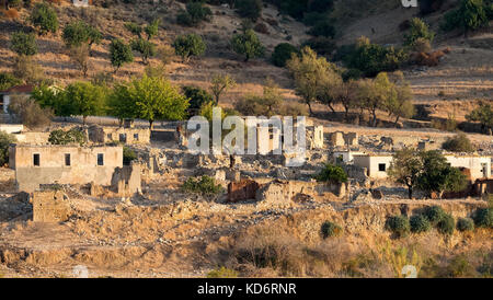 The former Turkish Cypriot village of Souskiou (Susuz) in the Diarizos Valley, Paphos region,  Cyprus. The village was abandoned in July 1974. Stock Photo