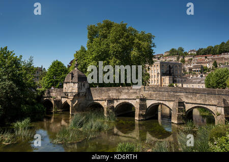 The Town Bridge over the river Avon, Bradford on Avon, Wiltshire, UK Stock Photo