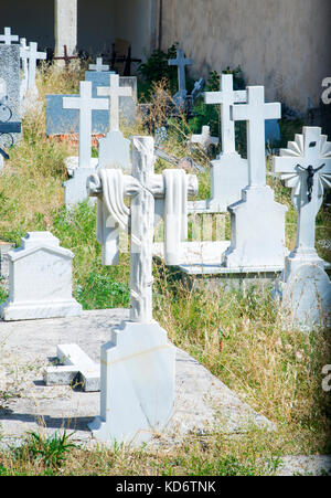 Graveyard. Rascafria, Madrid province, Spain. Stock Photo