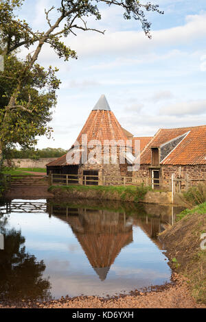 Preston MIll and kiln at East Linton, seen from the John Muir Way, East Lothian, Scotland, UK Stock Photo