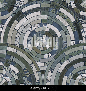 Clean floor from cut stone tiles Stock Photo
