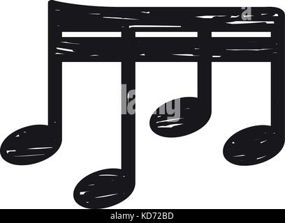Sketch of a musical note Stock Vector