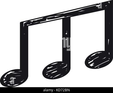 Sketch of a musical note Stock Vector