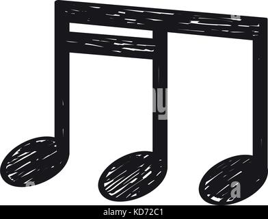 Sketch of a musical note Stock Vector
