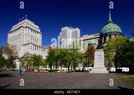 Place du Canada square in downtown Montreal. Stock Photo