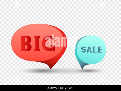 Big sale discount sticker set Stock Vector