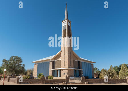 KARASBURG, NAMIBIA - JUNE 13, 2017: The Dutch Reformed Church in Karasburg in the Karas Region of Namibia Stock Photo