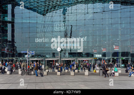 Modern building of Berlin Central Station, Berlin Hauptbahnhof, Germany Stock Photo