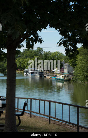 Erie Canal, Fairport NY USA. Stock Photo