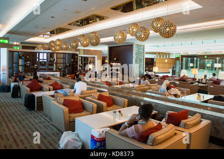 U.A.E. Dubai, Airport, Terminal A Business and First Class Lounge interior Stock Photo