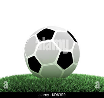 soccer ball on the grass Stock Photo