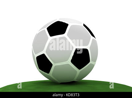 soccer ball on the grass Stock Photo