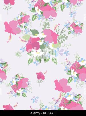 Floral seamless background for your design Stock Vector