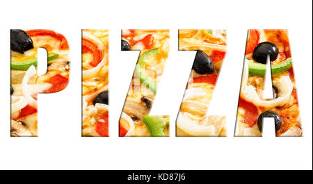 Letter G pizza font. Italian meal alphabet. Lettring fast food Stock ...