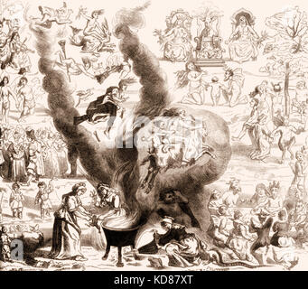 A Witches' Sabbath in Middle Ages Stock Photo