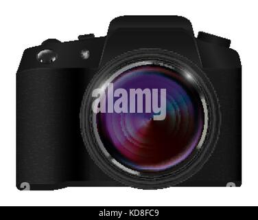 real dslr camera vector on a white background Stock Vector