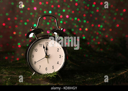 Alarm Clock Retro / Composition with old alarm clock Stock Photo