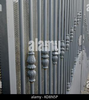 grey iron fence Stock Photo