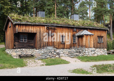 Old Farmhouse from Orlandet in Bygdoy, Oslo, Norway. Stock Photo