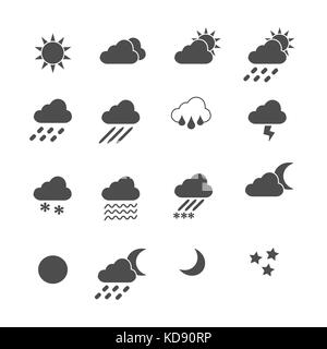 weather icons set vector Stock Photo