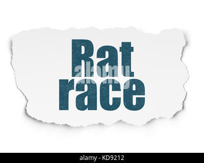 Finance concept: Rat Race on Torn Paper background Stock Photo