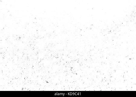 Subtle black halftone vector texture overlay. Monochrome abstract splattered white background. Dotted grain black and white gritty grunge backdrop Stock Vector