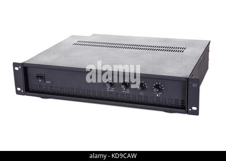 Photo of conference amplifier. Isolated on white background Stock Photo