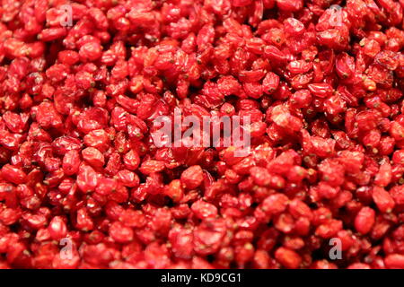 Pomegranate grains background Stock Photo
