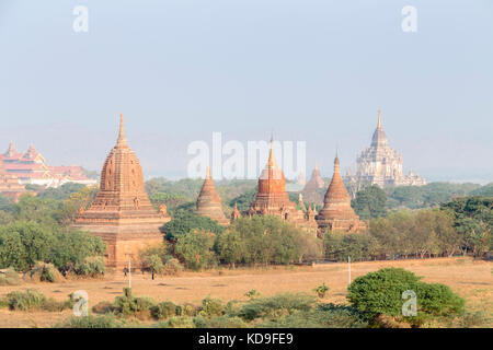 The temples of the Bagan archeological zone, Bagan, Myanmar Stock Photo