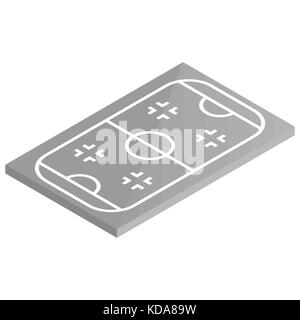 Icon playground ice hockey. Design element of sports objects. Flat 3d isometric style, vector illustration. Stock Vector