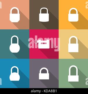 Key silhouette icons of different shapes. Editable vector Stock Vector ...