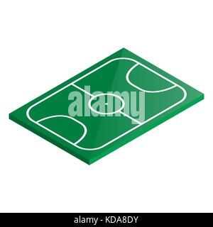 Icon playground soccer. Design element of sports objects. Flat 3d isometric style, vector illustration. Stock Vector