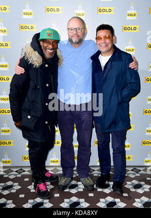 Danny John-Jules, Robert Llewellyn and Craig Charles attending Gold's 25th birthday party and the launch of UKTV Original Murder on the Blackpool Express at 100 Wardour St, London. Stock Photo