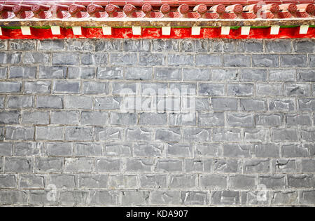 Oriental old brick wall for background. Stock Photo