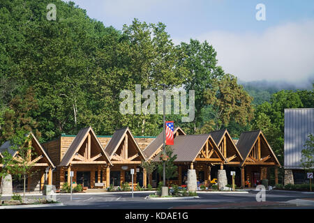 tomahawk mini mall North Carolina Cherokee Indian Reservation Stock Photo